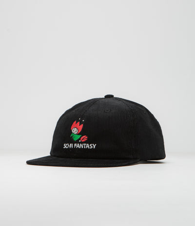 Sci-Fi Fantasy Flying Rose Cap in Black