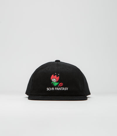 Sci-Fi Fantasy Flying Rose Cap in Black