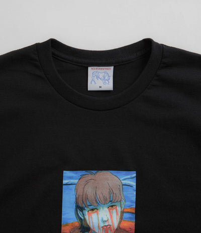 Sci-Fi Fantasy Leaking Eyes T-Shirt in Black
