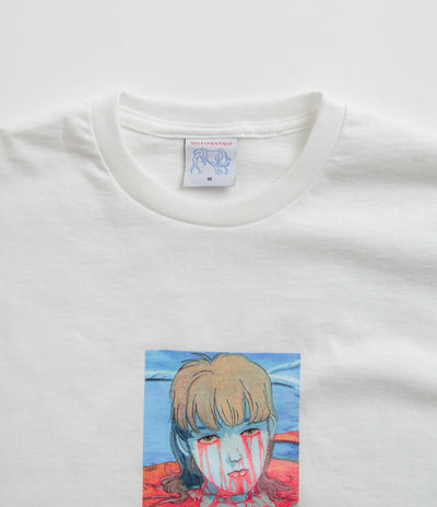 Sci-Fi Fantasy Leaking Eyes T-Shirt in White