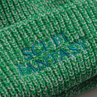 Sci-Fi Fantasy Mixed Yarn Logo Beanie - Green / Cream thumbnail