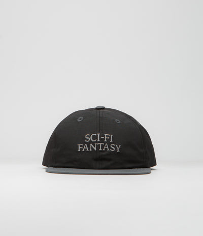 Sci-Fi Fantasy Nylon Logo Cap in Black
