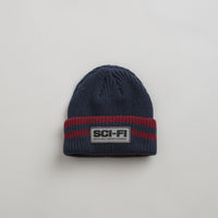 Sci-Fi Fantasy Reflective Patch Beanie - Navy / Red thumbnail