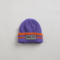 Sci-Fi Fantasy Reflective Patch Beanie - Purple / Orange thumbnail