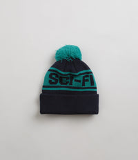 Sci-Fi Fantasy Sci-Fi Pom Beanie in Navy and Jade