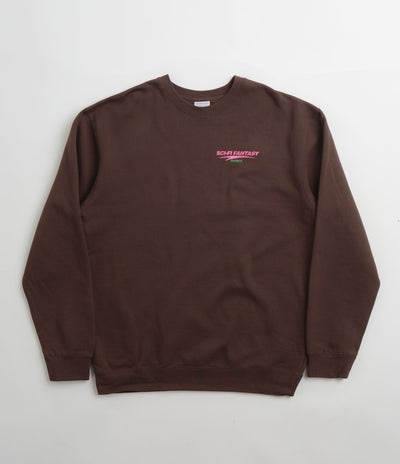 Sci-Fi Fantasy Sports Fleece Crewneck Sweatshirt - Brown