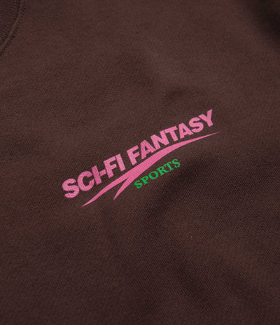 Sci-Fi Fantasy Sports Fleece Crewneck Sweatshirt - Brown