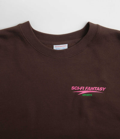 Sci-Fi Fantasy Sports Fleece Crewneck Sweatshirt - Brown