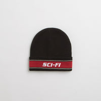 Sci-Fi Fantasy Striped Logo Beanie in Black thumbnail
