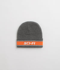 Sci-Fi Fantasy Striped Logo Beanie in Heather