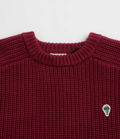 Service Works Artichoke Chunky Knit Crewneck Sweatshirt - Burgundy