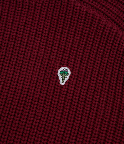 Service Works Artichoke Chunky Knit Crewneck Sweatshirt - Burgundy