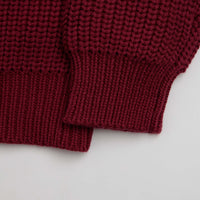 Service Works Artichoke Chunky Knit Crewneck Sweatshirt - Burgundy thumbnail