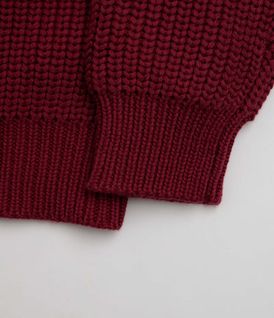 Service Works Artichoke Chunky Knit Crewneck Sweatshirt - Burgundy