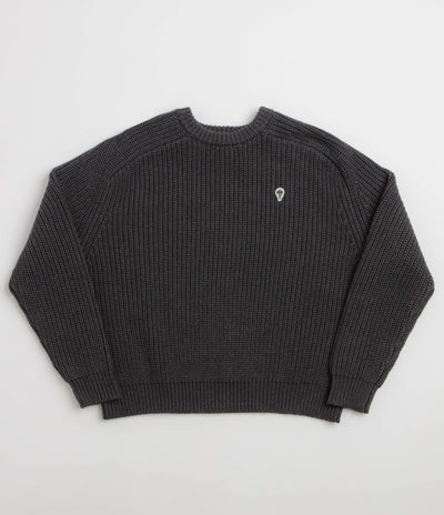 Service Works Artichoke Chunky Knit Crewneck Sweatshirt - Charcoal