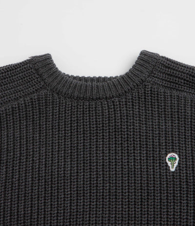 Service Works Artichoke Chunky Knit Crewneck Sweatshirt - Charcoal