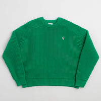 Service Works Artichoke Chunky Knit Crewneck Sweatshirt - Derry Green thumbnail