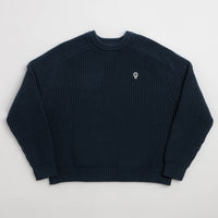 Service Works Artichoke Chunky Knit Crewneck Sweatshirt - Navy thumbnail