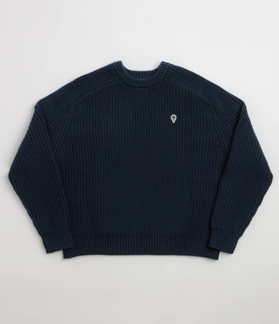 Service Works Artichoke Chunky Knit Crewneck Sweatshirt - Navy