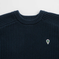Service Works Artichoke Chunky Knit Crewneck Sweatshirt - Navy thumbnail