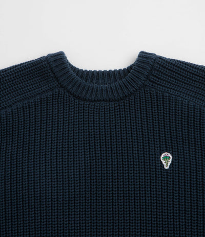 Service Works Artichoke Chunky Knit Crewneck Sweatshirt - Navy