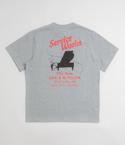Service Works Bar + Kitchen T-Shirt in Heather Grey