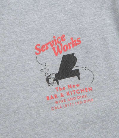 Service Works Bar + Kitchen T-Shirt in Heather Grey