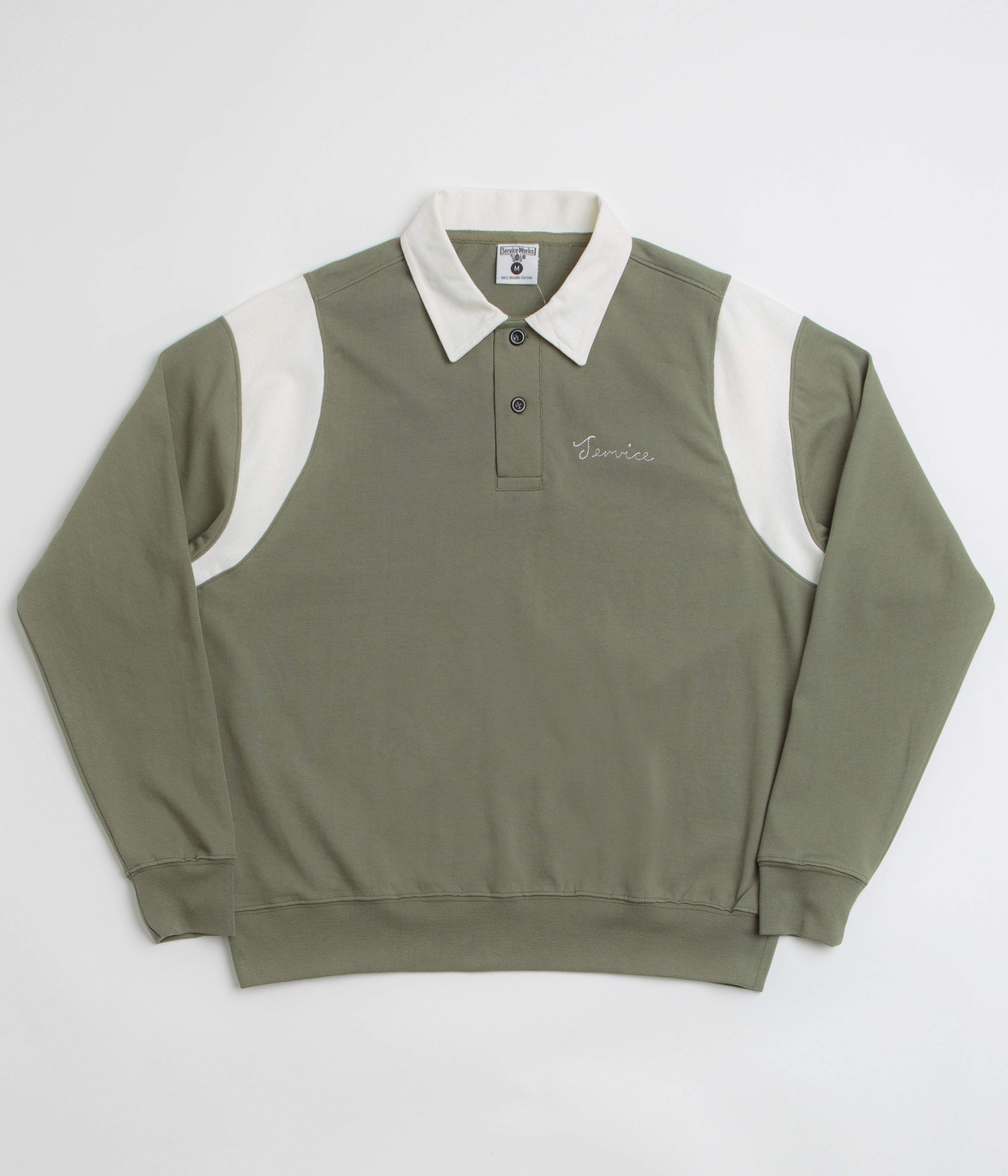 Service Works Bistro Rugby Shirt in Olive