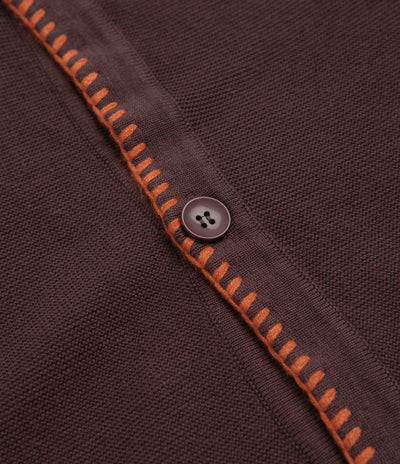 Service Works Blanket Stitch Cardigan in Brown