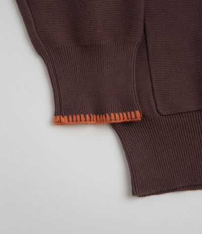 Service Works Blanket Stitch Cardigan in Brown