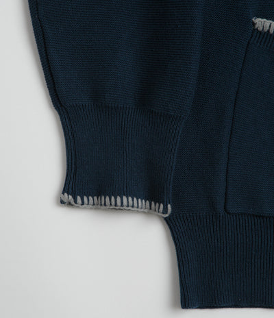Service Works Blanket Stitch Cardigan in Navy
