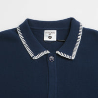 Service Works Blanket Stitch Knit Short Sleeve Shirt - Navy thumbnail
