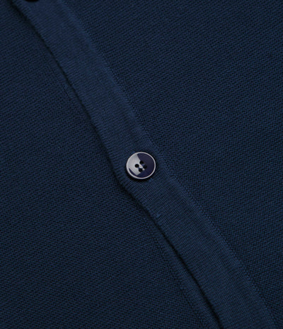 Service Works Blanket Stitch Knit Short Sleeve Shirt - Navy