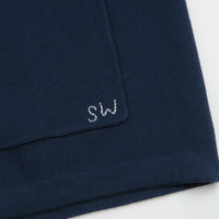 Service Works Blanket Stitch Knit Short Sleeve Shirt - Navy thumbnail