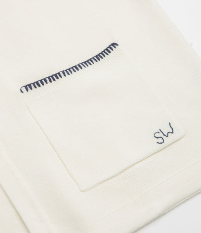 Service Works Blanket Stitch Knit Short Sleeve Shirt - Off-White