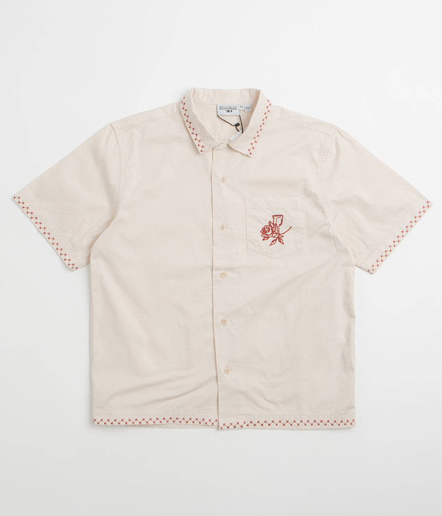 Service Works Border Short Sleeve Shirt - Off-White