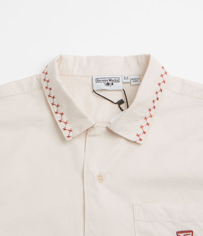 Service Works Border Short Sleeve Shirt - Off-White