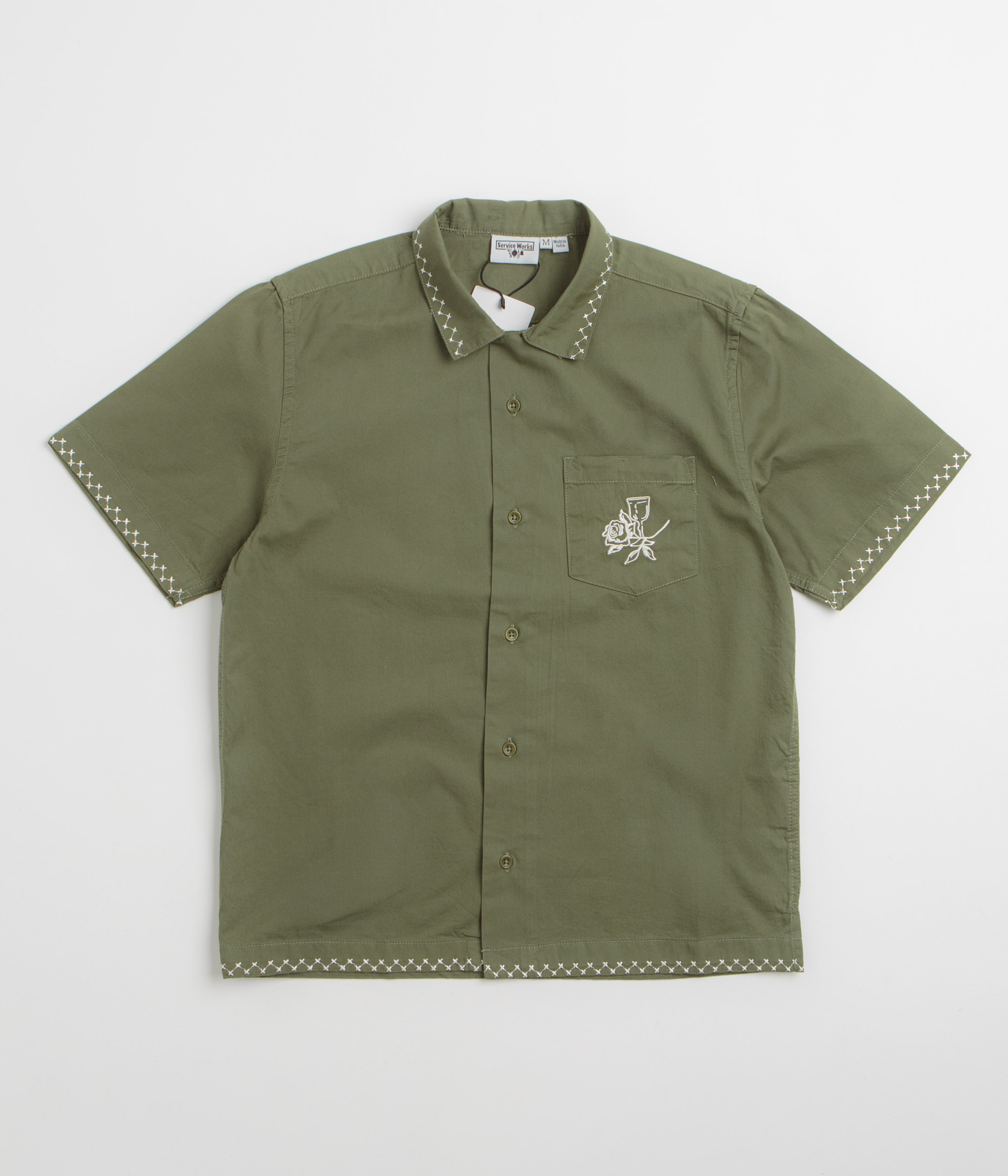 Service Works Border Short Sleeve Shirt - Olive