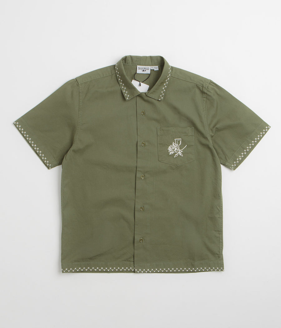 Service Works Border Short Sleeve Shirt - Olive