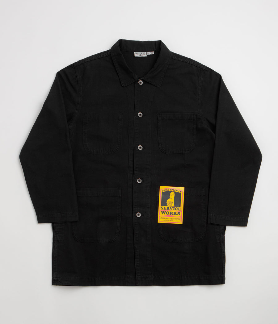 Service Works Canvas Long Shop Coat - Black