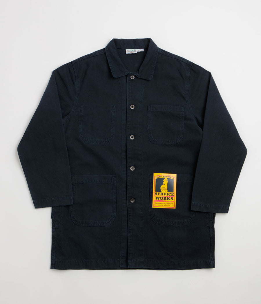 Service Works Canvas Long Shop Coat - Dark Navy