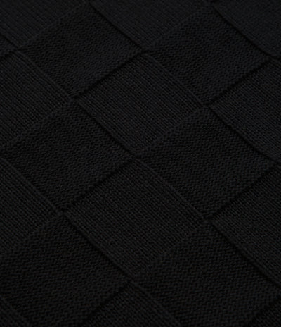 Service Works Check Knit Crewneck Sweatshirt in Black