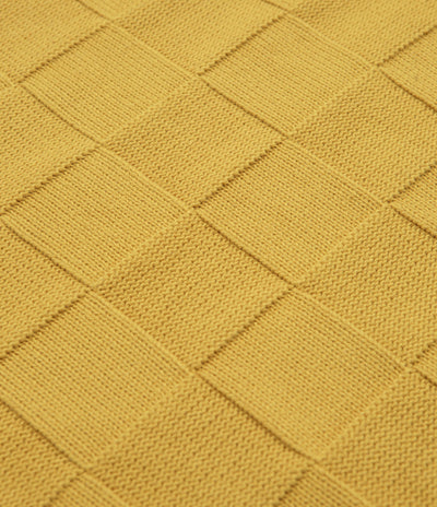 Service Works Check Knit Crewneck Sweatshirt in Ochre