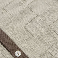 Service Works Check Panel Cardigan - Mushroom thumbnail