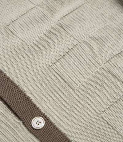 Service Works Check Panel Cardigan - Mushroom