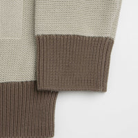 Service Works Check Panel Cardigan - Mushroom thumbnail