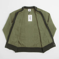 Service Works Check Panel Cardigan - Olive thumbnail