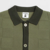 Service Works Check Panel Cardigan - Olive thumbnail