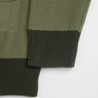 Service Works Check Panel Cardigan - Olive thumbnail