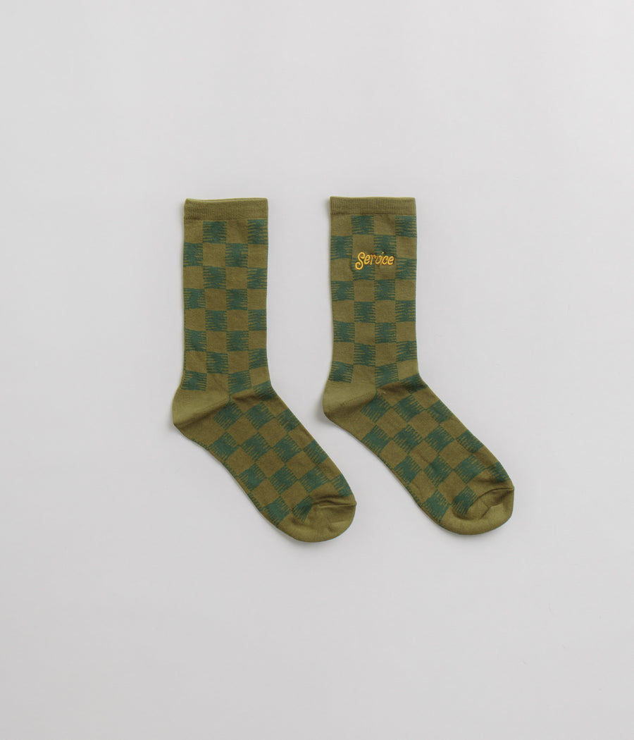 Aristocrats x SBTG Nike color Dunk & Blazer Socks - Green Checker